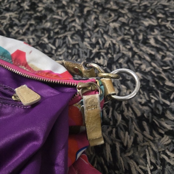 バッグ Coach Jazzy Poppy Multi Canvas Handbag Coach Jazzy Poppy